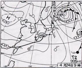 Weather map on April 24, 1997