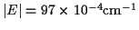 $\vert E\vert = 97 \times 10^{-4} {\rm cm}^{-1}$