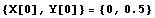 {X[0], Y[0]} = {0, 0.5}